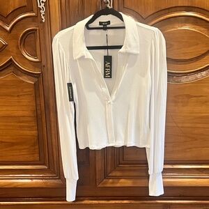 NWT AFRM White Long Sleeve Top Size Small